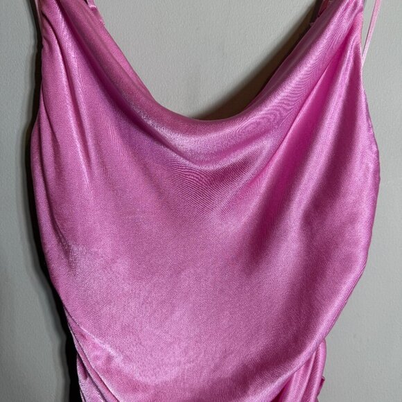 Bardot Revolve Mini Ruched Dress Women's 6 Small Vint Pink Cocktail Party Event - Picture 7 of 13